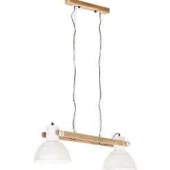 Luminaires-vidaXL Lampe suspendue industrielle 25 W 109 cm E27 Blanc