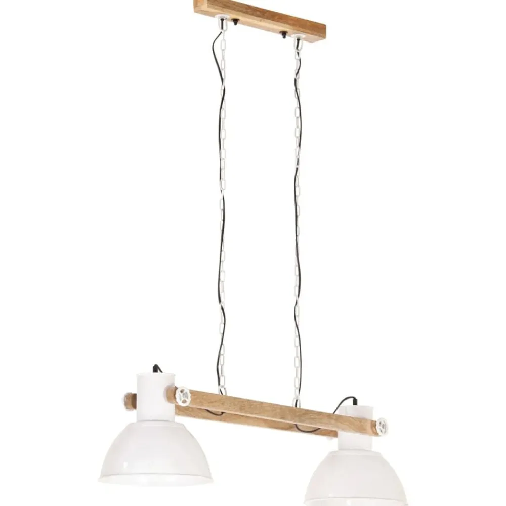Luminaires-vidaXL Lampe suspendue industrielle 25 W 109 cm E27 Blanc