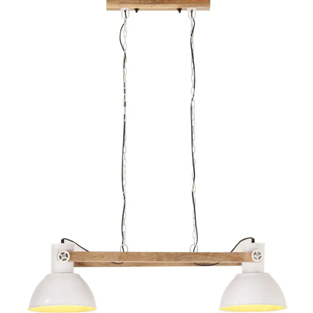 Luminaires-vidaXL Lampe suspendue industrielle 25 W 109 cm E27 Blanc