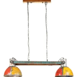 Luminaires-vidaXL Lampe suspendue industrielle 25 W 111 cm E27 Multicolore