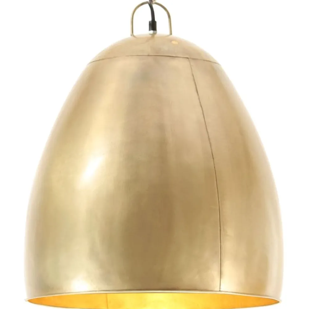 Luminaires-vidaXL Lampe suspendue industrielle 25 W Rond 42 cm E27 Laiton