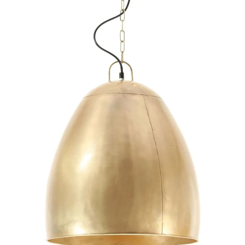 Luminaires-vidaXL Lampe suspendue industrielle 25 W Rond 42 cm E27 Laiton