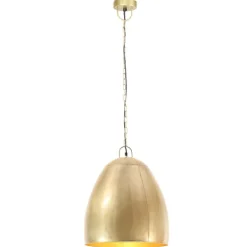Luminaires-vidaXL Lampe suspendue industrielle 25 W Rond 42 cm E27 Laiton