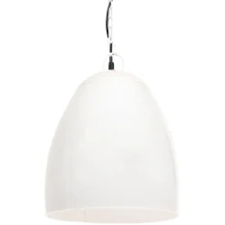 Luminaires-vidaXL Lampe suspendue industrielle 25 W Rond 42 cm E27 Blanc