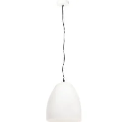 Luminaires-vidaXL Lampe suspendue industrielle 25 W Rond 42 cm E27 Blanc