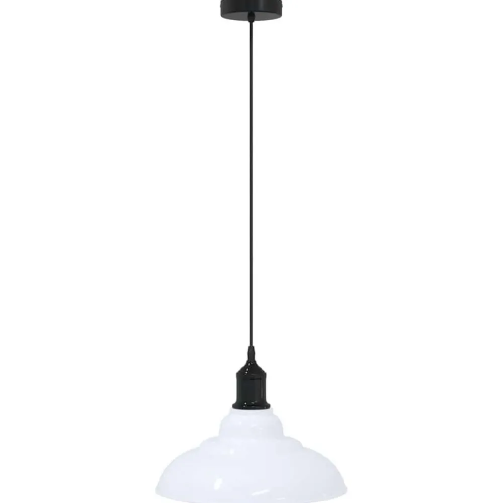 vidaXL Lampe suspendue réglable hauteur E27 Ø31cm métal