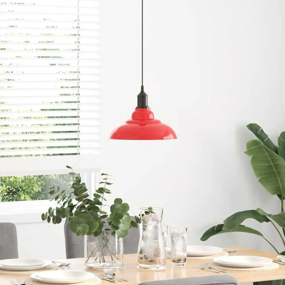 vidaXL Lampe suspendue réglable hauteur E27 Ø31cm métal
