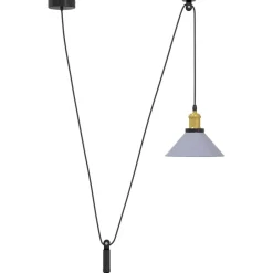 Luminaires-vidaXL Lampe suspendue réglable hauteur E27 Ø 22cm métal Gris brillant