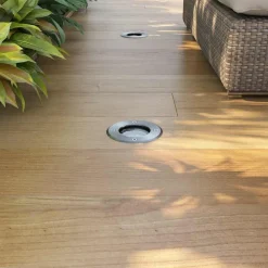 Luminaires-vidaXL Lampes au sol à LED d'extérieur 3 pcs rond