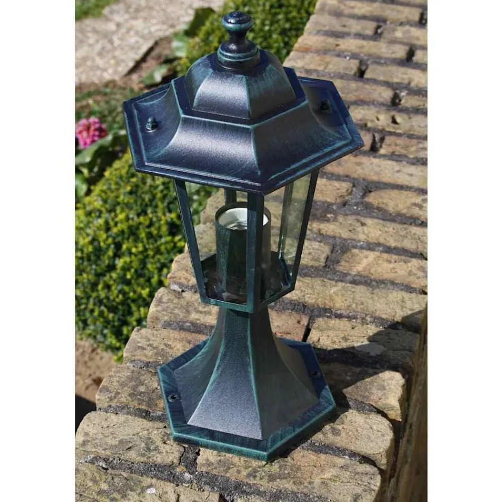 vidaXL Lampes de jardin 2 pcs Vert foncé/Noir Aluminium