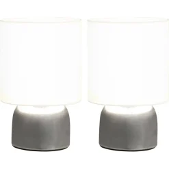 Luminaires-vidaXL Lampes de table 2 pcs Bouton tactile Blanc E14