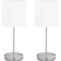 vidaXL Lampes de table 2 pcs Bouton tactile Blanc E14