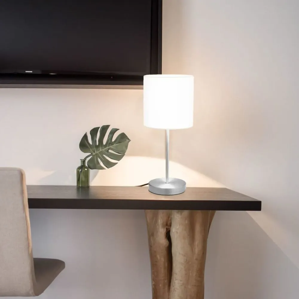 vidaXL Lampes de table 2 pcs Bouton tactile Blanc E14