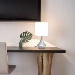 Luminaires-vidaXL Lampes de table 2 pcs Bouton tactile Blanc E14