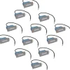 Luminaires-vidaXL Lampes LED encastrée d'escalier 12 pcs 44x111x56 mm