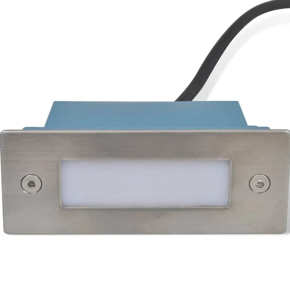 Luminaires-vidaXL Lampes LED encastrée d'escalier 12 pcs 44x111x56 mm
