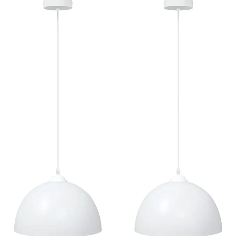 vidaXL Lampes suspendues 2 pcs hauteur réglable E27 Ø 30cm métal