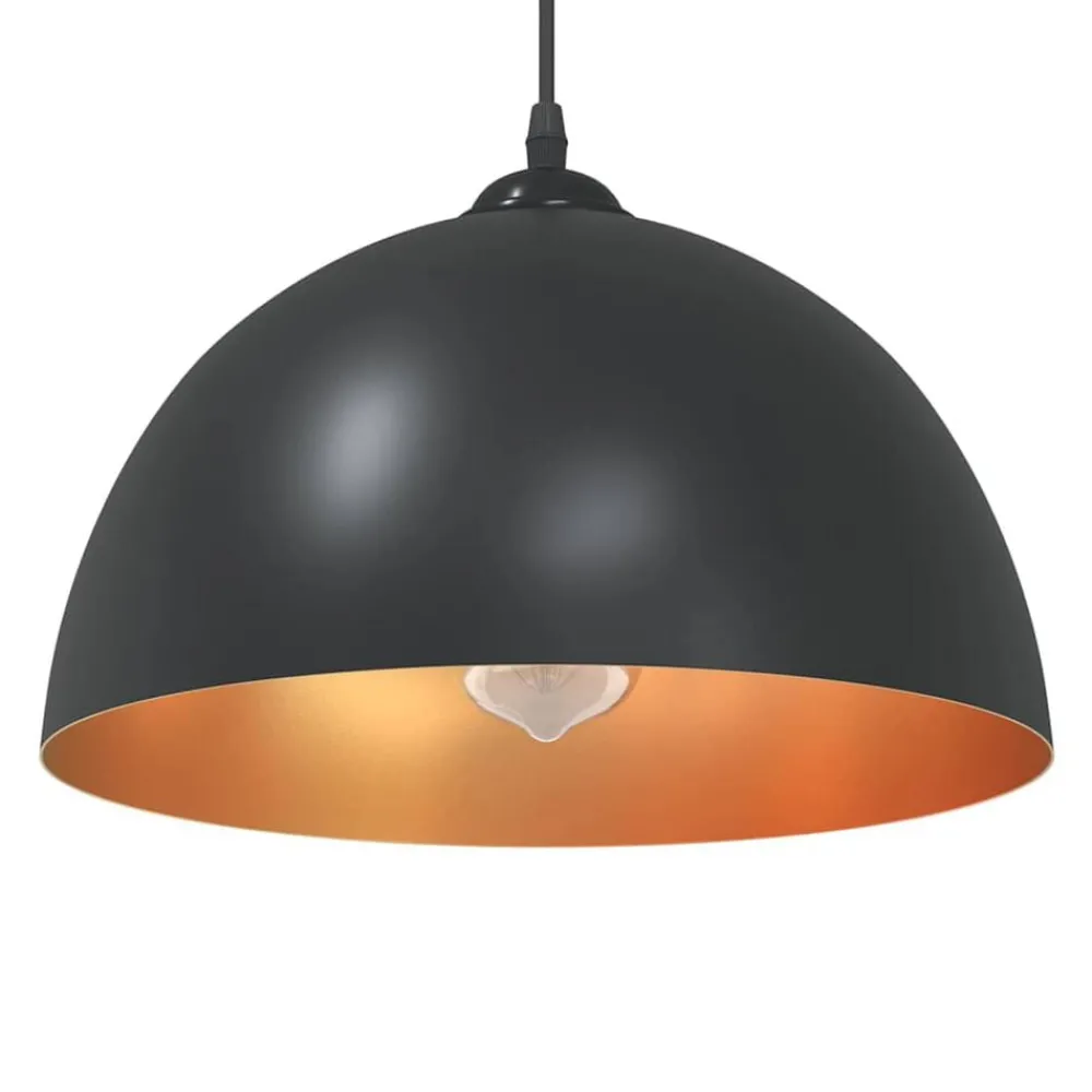 vidaXL Lampes suspendues 2 pcs hauteur réglable E27 Ø 30 cm métal