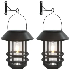 vidaXL Lanternes murales solaires d'extérieur 2 pcs