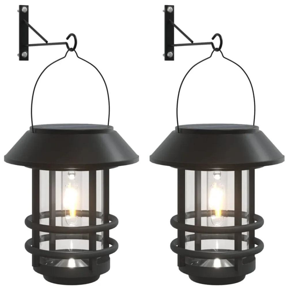 vidaXL Lanternes murales solaires d'extérieur 2 pcs