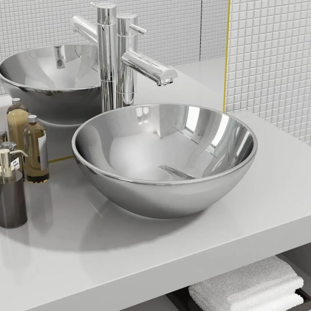 vidaXL Lavabo 32,5 x 14 cm Céramique é