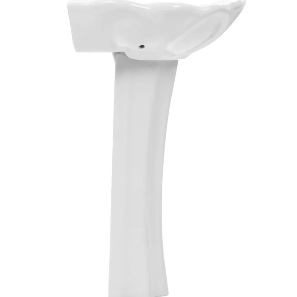 vidaXL Lavabo autoportant avec socle Céramique Blanc 580x510x200 mm
