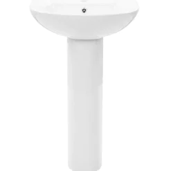 vidaXL Lavabo autoportant avec socle Céramique Blanc 520x440x190 mm