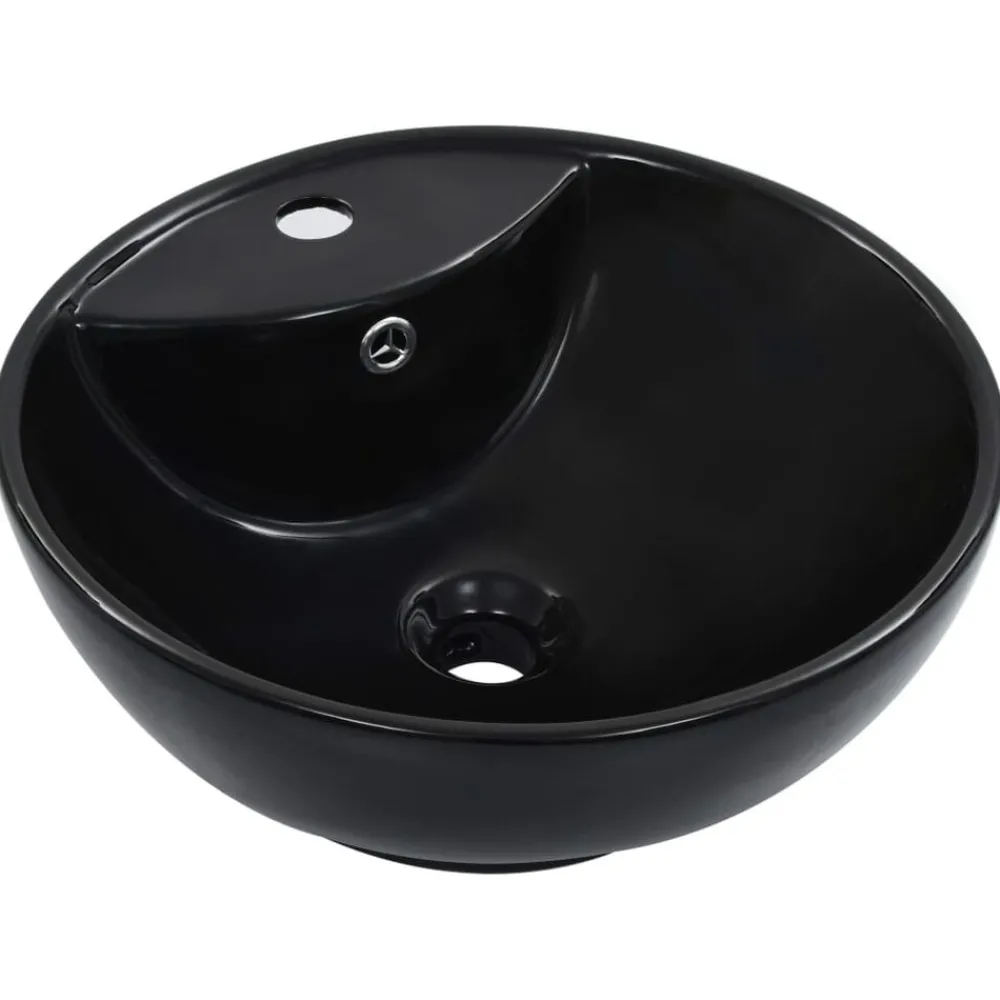 vidaXL Lavabo avec trop-plein 46,5 x 18 cm Céramique