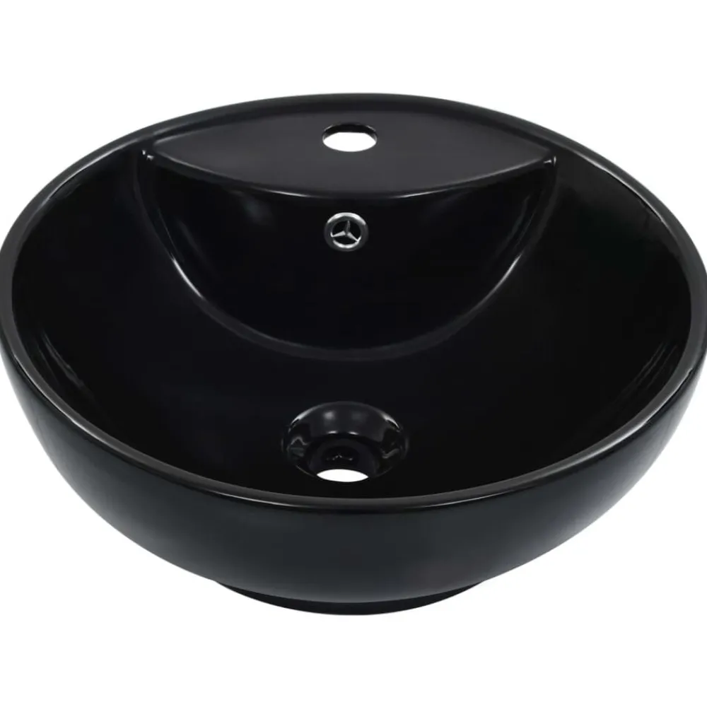 vidaXL Lavabo avec trop-plein 46,5 x 18 cm Céramique