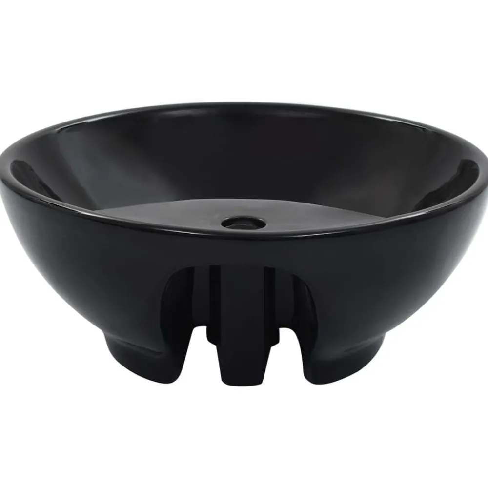vidaXL Lavabo avec trop-plein 46,5 x 18 cm Céramique