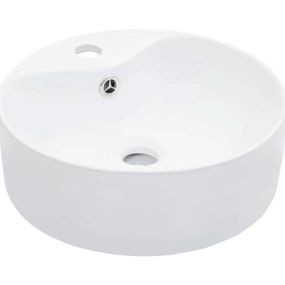 vidaXL Lavabo avec trop-plein 36x13 cm Céramique