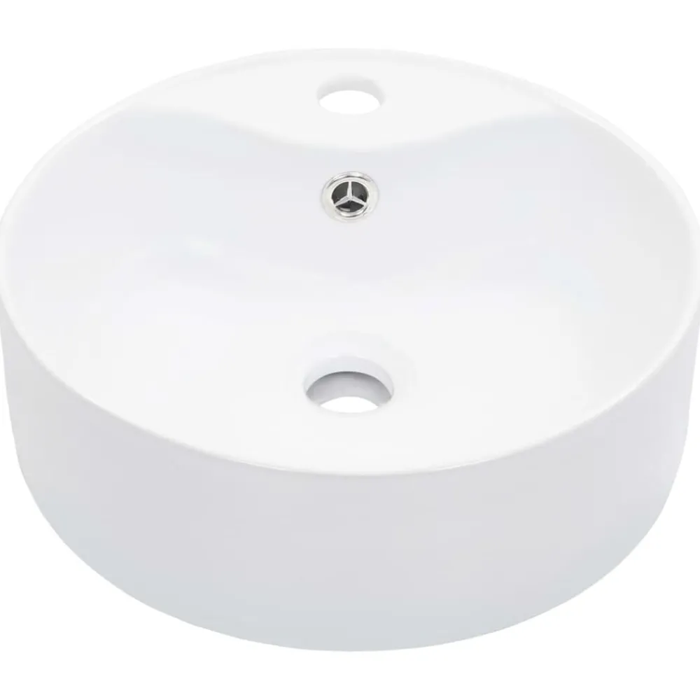 vidaXL Lavabo avec trop-plein 36x13 cm Céramique