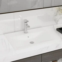 vidaXL Lavabo avec trou de robinet 60x46 cm Céramique