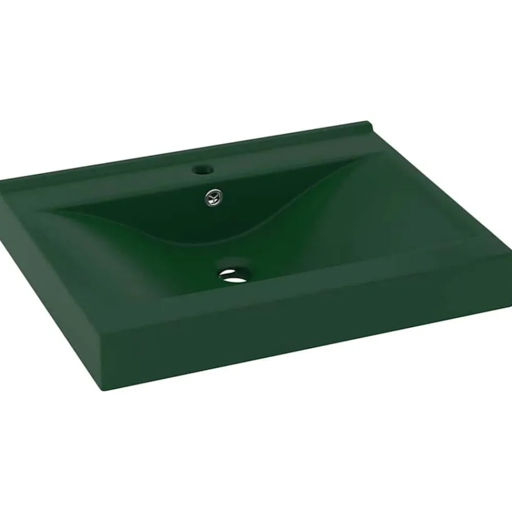 vidaXL Lavabo avec trou de robinet 60x46 cm Céramique
