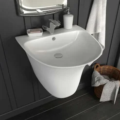 Plomberie-vidaXL Lavabo Blanc 47 x 45 x 37 cm Céramique Émaillée