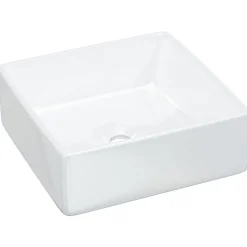Plomberie-vidaXL Lavabo blanc 37x37x13 cm céramique carré