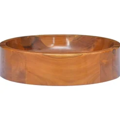 Plomberie-vidaXL Lavabo Bois de teck massif Φ40x10 cm