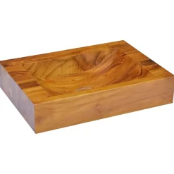 Plomberie-vidaXL Lavabo Bois de teck massif 50x35x10 cm