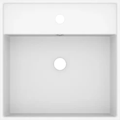 vidaXL Lavabo carré de luxe à trop-plein 41x41 cm Céramique