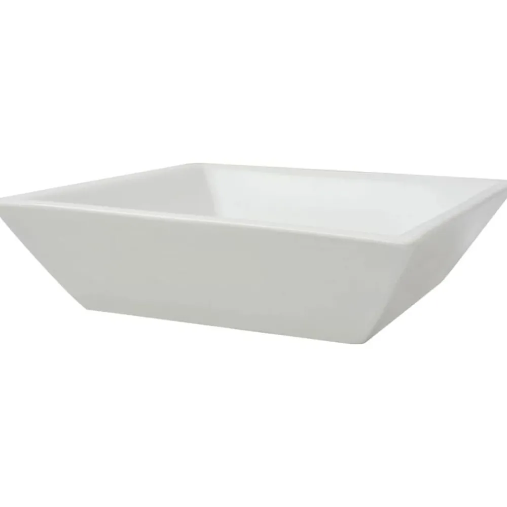 Plomberie-vidaXL Lavabo carrée Céramique 41,5 x 41,5 x 12 cm Blanc