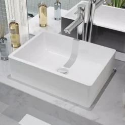 Plomberie-vidaXL Lavabo Céramique 41 x 30 x 12 cm Blanc
