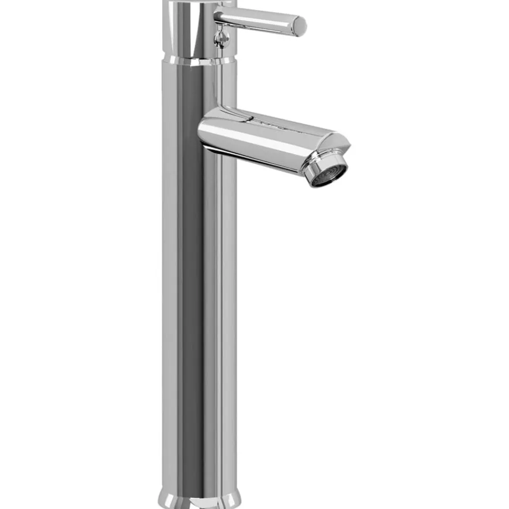 Plomberie-vidaXL Lavabo de bain avec robinet et drain à poussoir Verre trempé