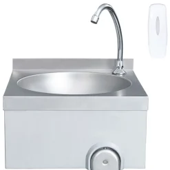 Plomberie-vidaXL Lavabo de lavage avec robinet et distributeur de savon Inox