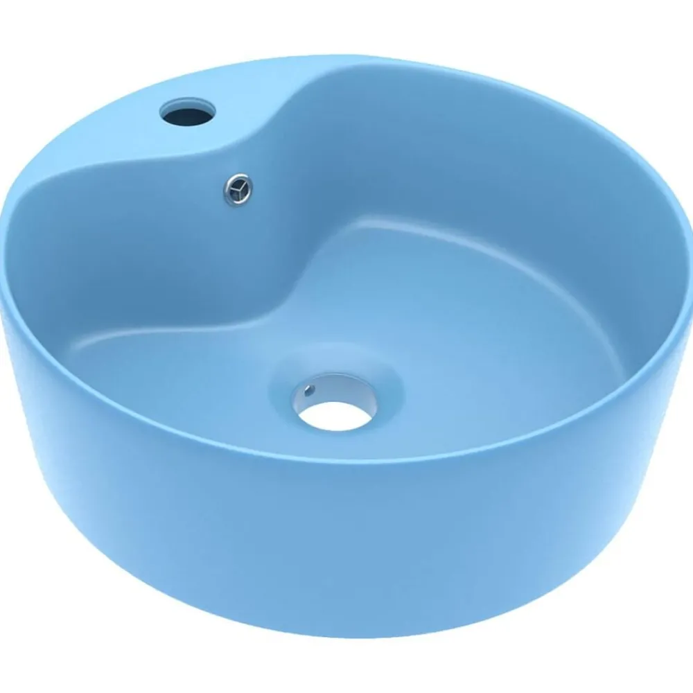 vidaXL Lavabo de luxe avec trop-plein 36x13cm Céramique