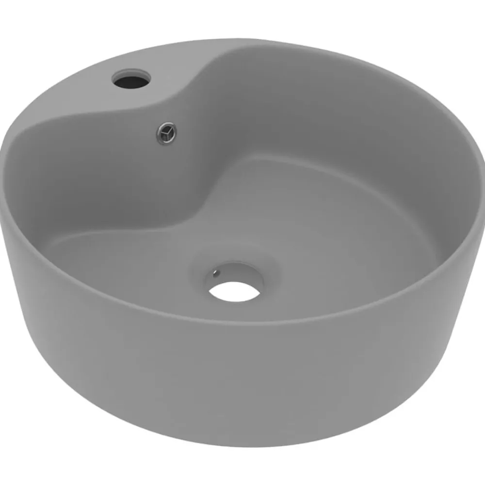 vidaXL Lavabo de luxe avec trop-plein 36x13cm Céramique