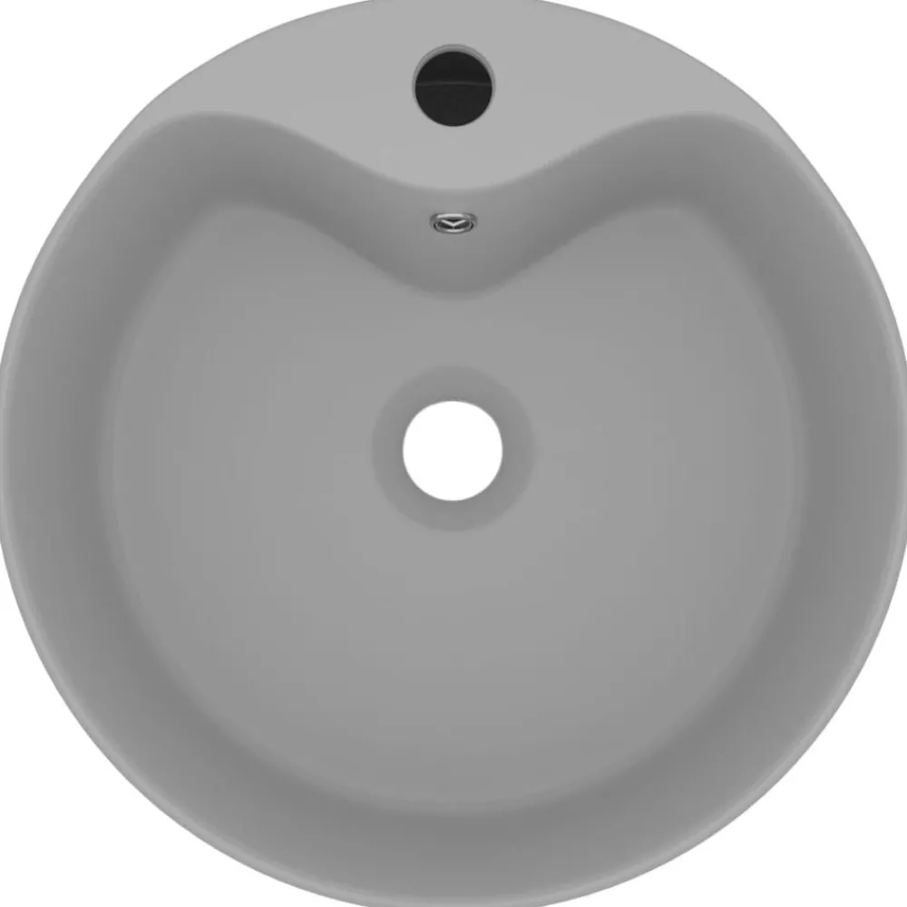 vidaXL Lavabo de luxe avec trop-plein 36x13cm Céramique