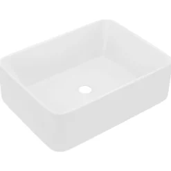 Plomberie-vidaXL Lavabo de luxe 41x30x12 cm Céramique blanc mat