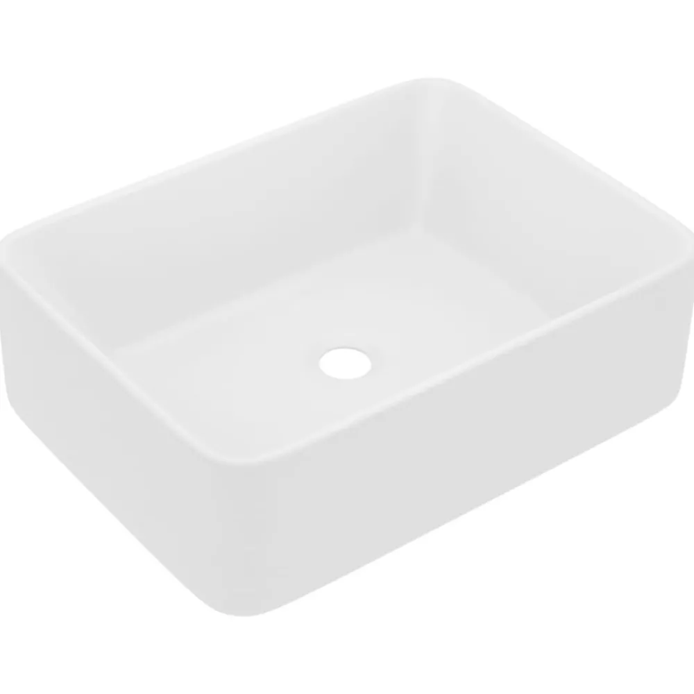 Plomberie-vidaXL Lavabo de luxe 41x30x12 cm Céramique blanc mat