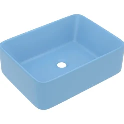 Plomberie-vidaXL Lavabo de luxe 41x30x12 cm Céramique bleu clair mat