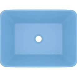 Plomberie-vidaXL Lavabo de luxe 41x30x12 cm Céramique bleu clair mat